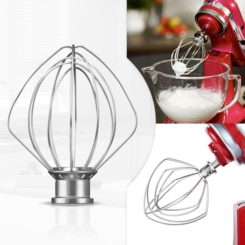 Commercial Kitchenaid - Roestvrijstalen draadzweep elektrische mixer accessoire voor